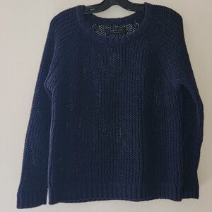 Rag & Bone Blue Cotton Shaker-stitch Raglan Sweater Size M